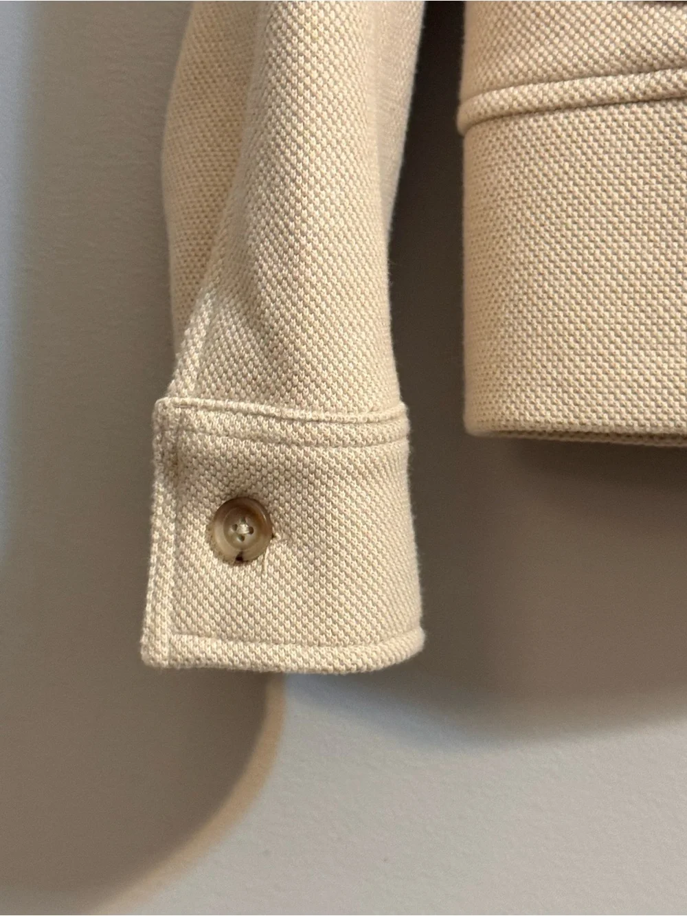 Banana Republic Honeycomb Jacket Oatmeal Heather Large NWOT